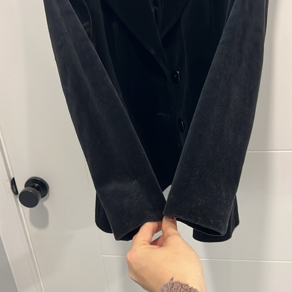 Vintage suede like blazer jacket size 14 - Picture 6 of 9